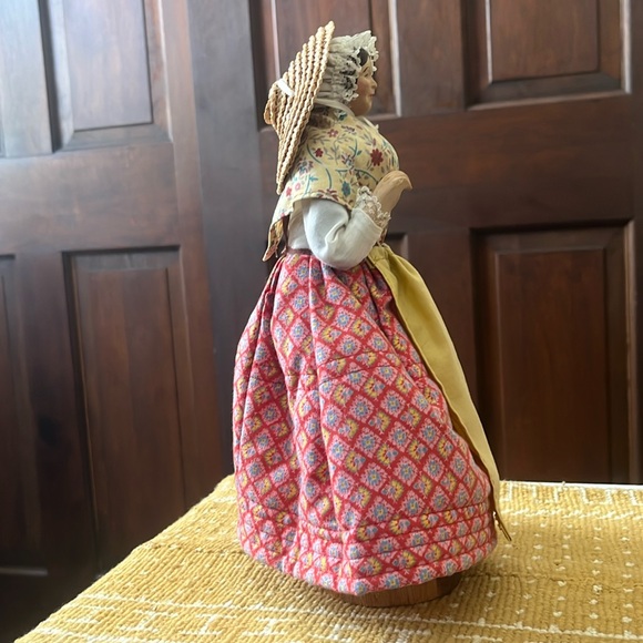 Vintage 1960 Handmade French Terra Cotta Folk Art Doll - Picture 4 of 10